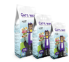 Cats way White Cat Litter Lavender 18l (15.3kg) - cementējošās smiltis ar maigu lavandas smaržu