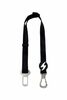 DASHI SOLID BLACK BELT - Auto safety belt for dogs 2cm x (length 45 - 71 cm)