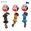 Dog toy - TPR bone shape with braided rope.