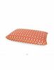 Rectangular pillow with zipper, red with daisies, 55x90 cm