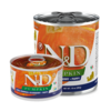 N&D dog pumpkin konservi ar jēru, ķirbi un mellenēm, mazo šķirņu kucēniem 6x140g