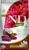 N&D dog quinoa bezgraudu sausā barība ar briedi, kvinoju, kokosriekstiem un kurkumu, pieaugušiem suņiem, skin&coat 7kg