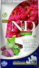 N&D dog grain-free dry food with lamb, quinoa, fennel, mint, and artichokes for adult dogs 7kg