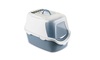 CATHY Easy Clean Cat Litter Box (white/dark blue)